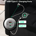 Velvet 3 - in - 1 Convertible Sofa Bed - USB Charging, Adjustable Backrest Pull - Out Couch Loveseat Sleeper for Living Room, Apartment & Small Space, Black