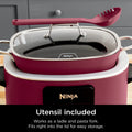 Ninja Foodi Possible Cooker, 8.5 Quart, 6 - in - 1 Multi - Cooker, Slow Cooker, Steamer, Glass Lid Integrated Cooking Utensil, Nonstick, Oven Safe Pot to 500°f, Cherry Tarte, MC1000WM