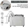 Velvet 3 - in - 1 Convertible Sofa Bed - USB Charging, Adjustable Backrest Pull - Out Couch Loveseat Sleeper for Living Room, Apartment & Small Space, Black