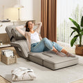 AECOJOY Floor Chair, Padded Folding Gaming Chair with 14-Level Adjustable Backrest, Portable Lazy Sofa