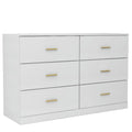Kadyn Modern 6 Drawer Dresser Wood Cabinet, Dresser for Bedroom, Kitchen Storage Cabinet with Drawers, Chest of Drawers(Black)