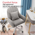 Home Office Chair Computer Chair with Mid - Back Upholstered Modern Tufted Computer Task Chair Swivel Height Adjustable Velvet Accent Chair.white