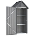 AECOJOY Vertical Outdoor Storage Cabinet with 2 Removeable Shelves