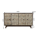 Large 4 - Door Storage Cabinet with Adjustable Shelves, Modern Multi - Room Organizer for Living Room, Kitchen, Bedroom, Hallway - Blue
