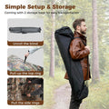 2-6 Person Hunting Blind, Double One-Way See-Through Pop-Up Ground Blind with Silent Slide Windows, 90° Full-Open Door & Carrying Bag for Deer Hunting