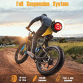 Dual Motors AWD 2000W Electric Bike for Adult 26'', UL2849 48V 60AH Removable Battery E - Mountain Bike 4'' Fat Tire up to 35MPH&200miles Long Range Off Road Ebike Beach Dual Hydraulic&Brakes E - Bicycle